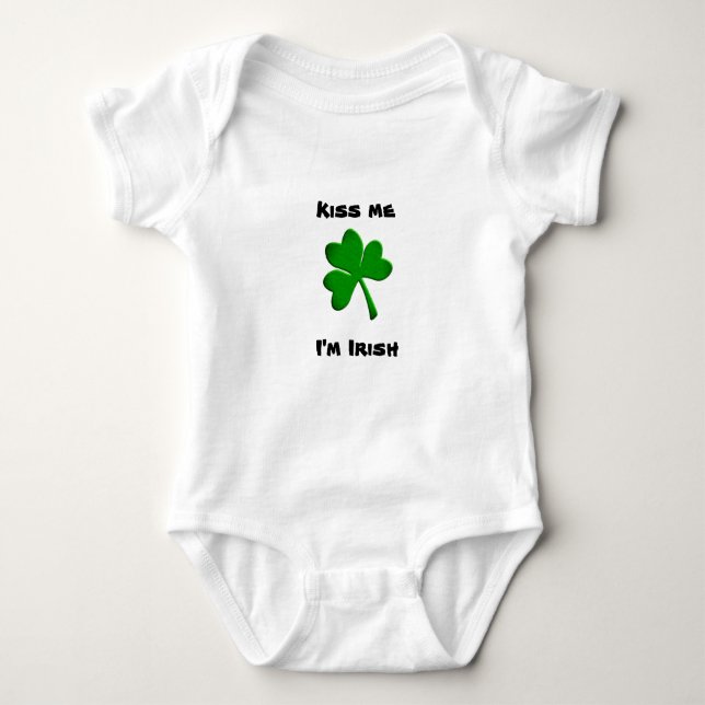 Kiss me, I'm Irish baby one piece Baby Bodysuit (Front)