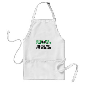 Kiss Me Im Irish Blow Me Im Italian Standard Apron