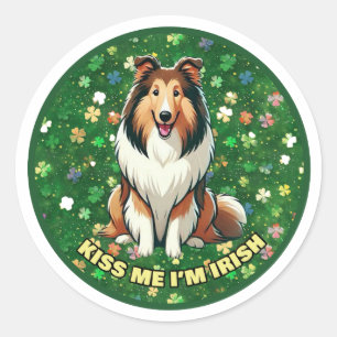 Kiss Me I'm Irish Classic Round Sticker