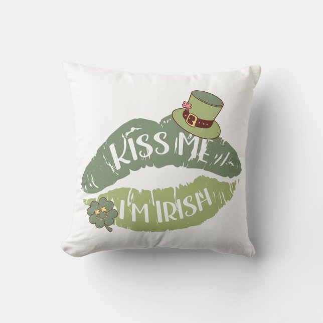 Kiss Me I'm Irish Cushion (Front)