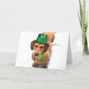 Kiss me I'm Irish Dachshund greeting card