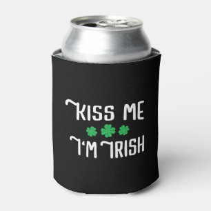 Kiss Me I'm Irish Funny St Patrick's Day Can Cooler