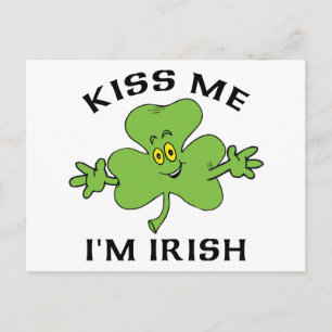 Kiss Me I'm Irish Gift Postcard