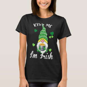 Kiss Me I'm Irish Gnome Shamrock C Saint Patrick D T-Shirt