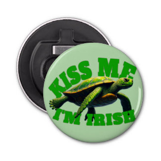 Kiss Me I'm Irish - Green Turtle Bottle Opener
