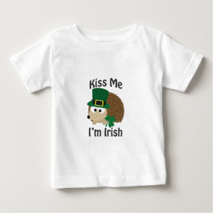 Kiss Me I'm Irish Hedgehog Baby T-Shirt