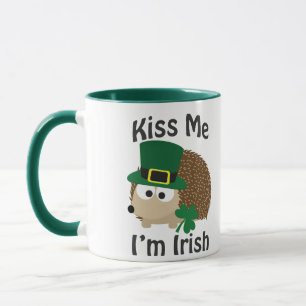 Kiss Me I'm Irish Hedgehog Mug