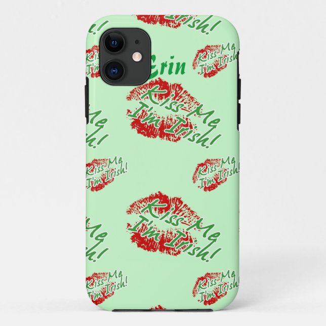 Kiss me I'm Irish Lips (Green) iPhone 5 case (Back)