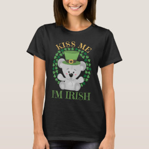 Kiss me I'm Irish Lucky Elephant Leprechauns St Pa T-Shirt