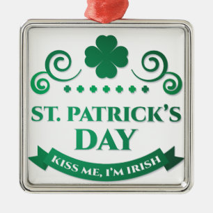 kiss me i'm irish metal tree decoration