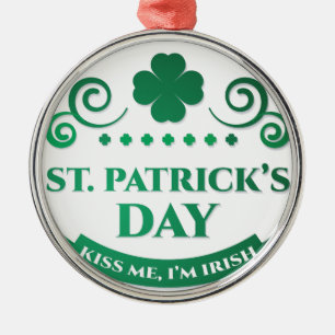 kiss me i'm irish metal tree decoration