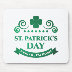 kiss me i'm irish mouse pad