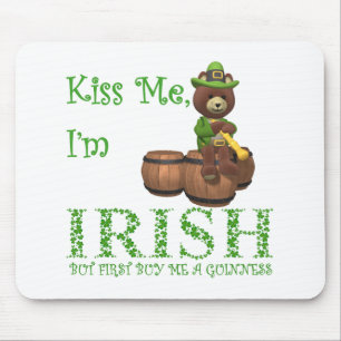 KISS ME I'M IRISH MOUSE PAD