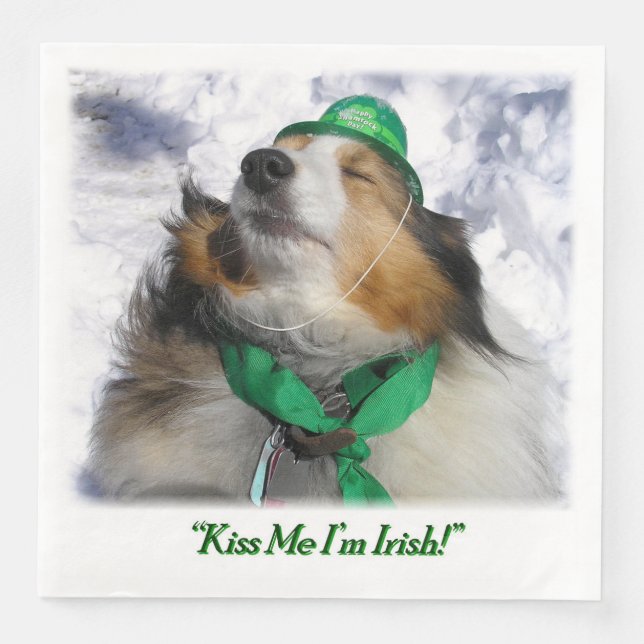 Kiss Me I'm Irish! Napkin (Front)