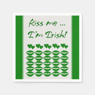 Kiss Me I'm Irish Paper Napkins
