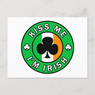 Kiss Me I'm Irish Postcard