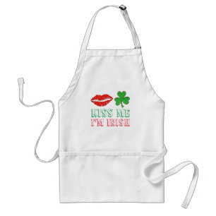 Kiss Me I'm Irish Shamrock Saint St. Patrick's Day Standard Apron