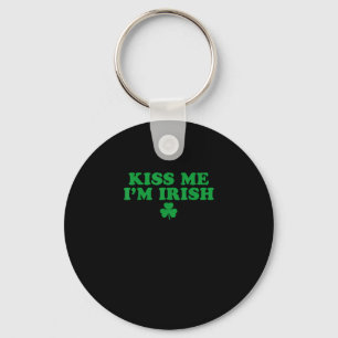 Kiss Me I'm Irish Shamrock, St Patricks Day For Me Key Ring