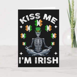 Kiss Me I'm Irish Skeleton St Patrick's Day Card