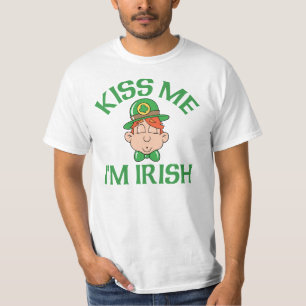 Kiss Me I'm Irish Smooching Man T-Shirt
