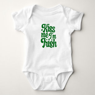 Kiss me I'm Irish St Patrick's Day  Baby Bodysuit