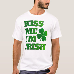 Kiss Me I'm Irish - St. Patrick's Day Shamrock T-Shirt