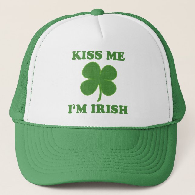 Kiss me i'm Irish Trucker Hat (Front)