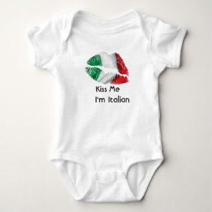 Kiss Me I'm Italian Baby Bodysuit