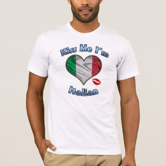 Kiss Me I'm Italian Flag T-Shirt