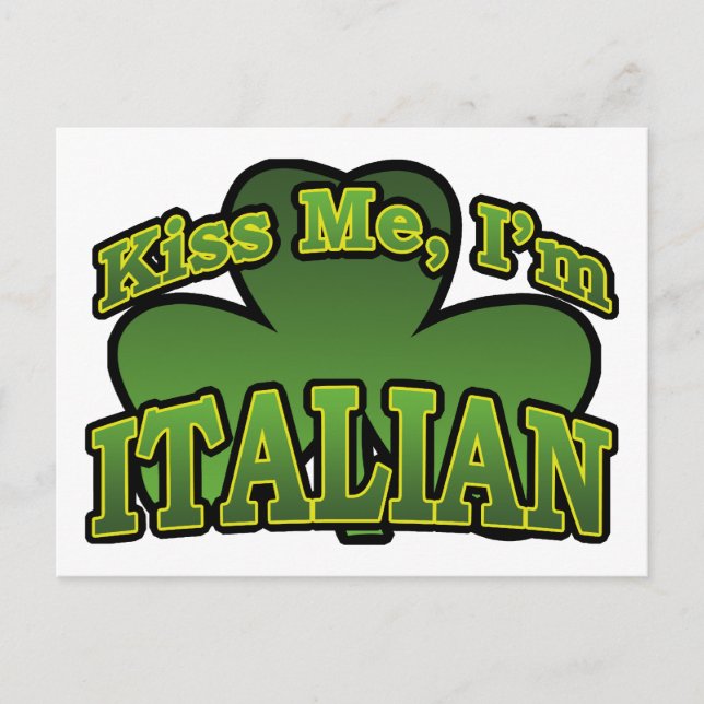 Kiss Me I'm Italian Postcard (Front)