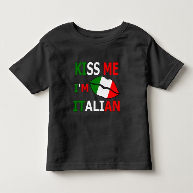 Kiss Me I'm Italian T-Shirt Baby Bodysuit (Front)