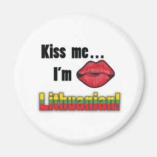 Kiss me I'm Lithuanian Magnet