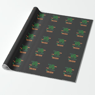 Kiss me i'm lucky irish wrapping paper