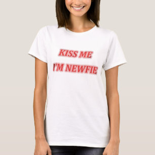 Kiss Me I'm Newfie Ladies Baby Doll Top