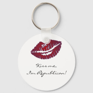 Kiss Me I'm Republican Key Ring