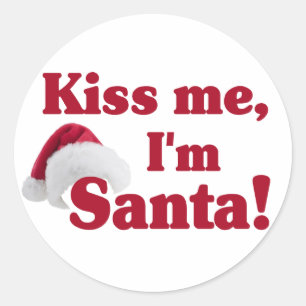 Kiss Me I'm Santa stickers