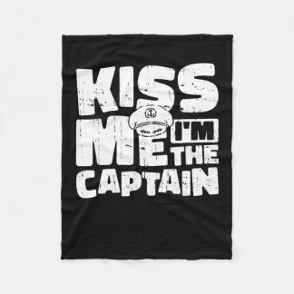 Kiss Me Im The Captain Sailing - Sailor St Patrick Fleece Blanket