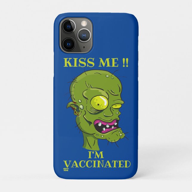 "KISS ME, I'M VACCINATED" funny    Case-Mate iPhone Case (Back)