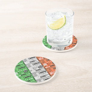 Kiss Me Irish Flag Coaster