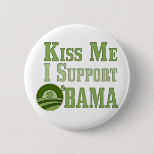 Kiss Me Irish Obama 6 Cm Round Badge