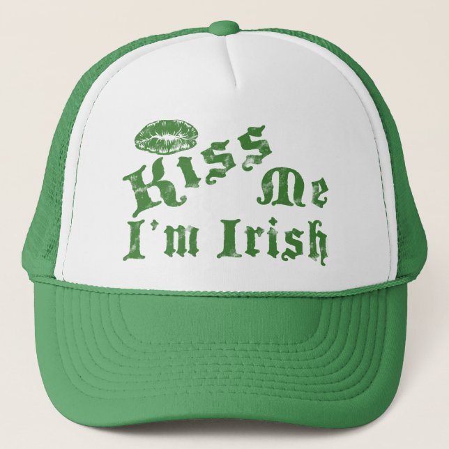 Kiss Me Irish Trucker Hat (Front)