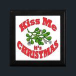 kiss me it's Christmas Gift Box<br><div class="desc">Kiss me it's Christmas. Great gift this holiday season. Perfect present for the one you love. you're always under the mistletoe.</div>