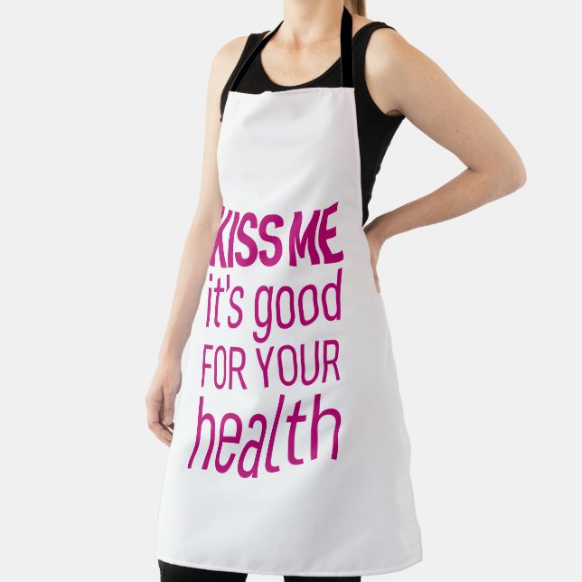 Kiss me it's good for your health apron (Insitu)