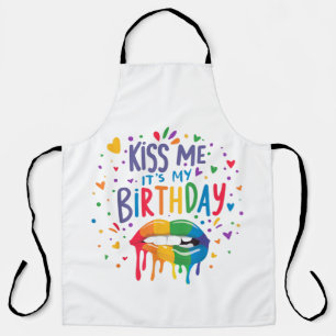 Kiss Me It's My Birthday Apron