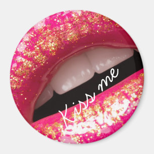 kiss me love lips lipstick background Case-Mate iP Magnet