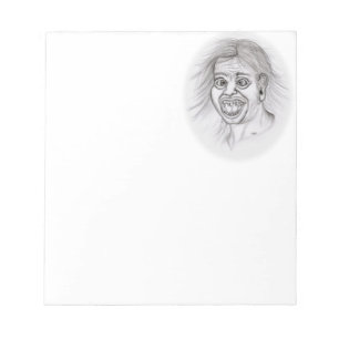 Kiss me! Pencil drawing black and white Design Notepad