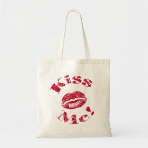Kiss Me! Red Lips Tote Bag