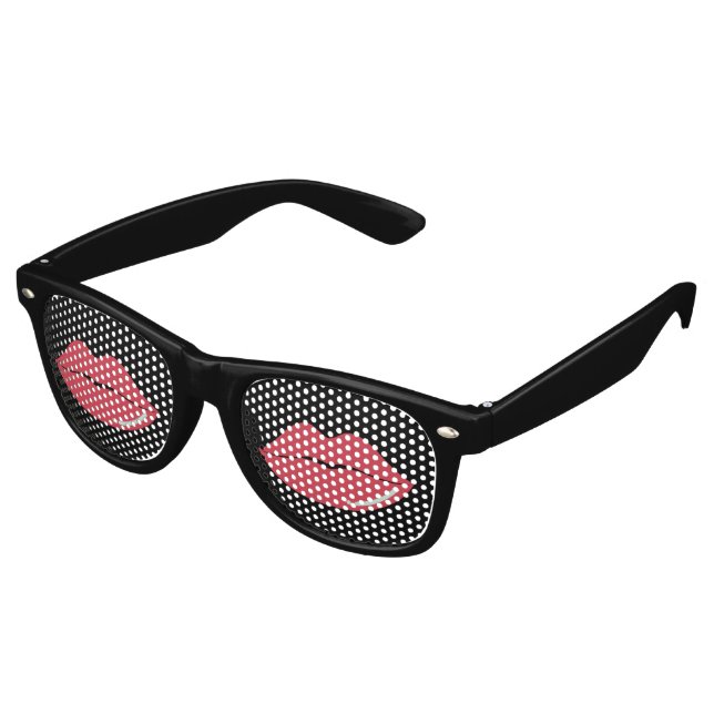 KISS ME retro Shades / Fun Party Sunglasses (Angled)