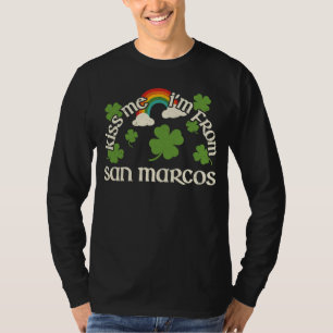 Kiss Me Shamrock City St Patrick's Day San Marcos T-Shirt