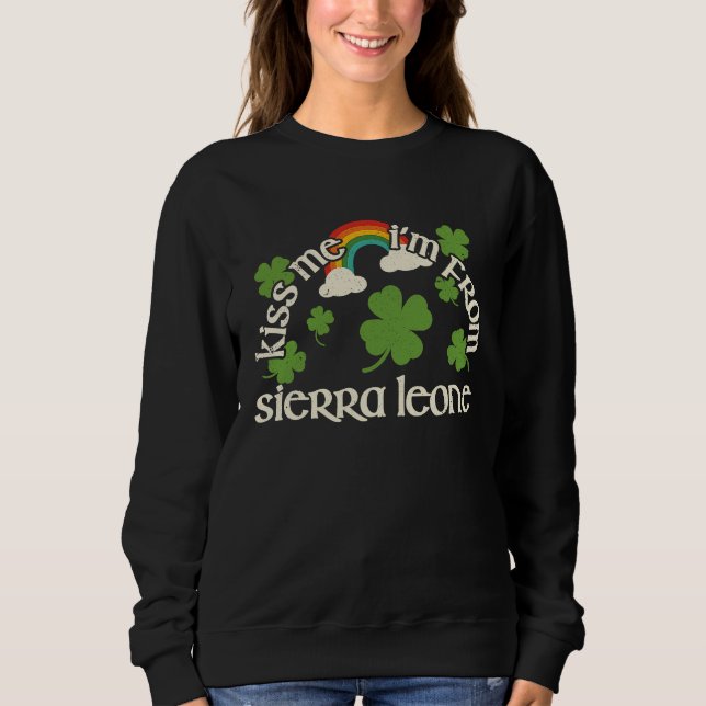 Kiss Me Shamrock  Funny St Patrick's Day Sierra Le Sweatshirt (Front)